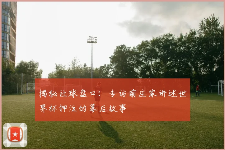 揭秘让球盘口:专访前庄家讲述世界杯押注的幕后故事