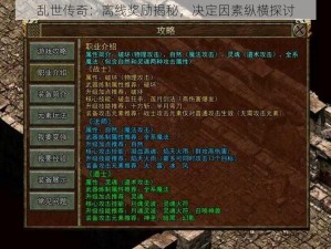 乱世传奇：离线奖励揭秘，决定因素纵横探讨