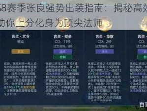 王者荣耀S8赛季张良强势出装指南：揭秘高效装备搭配与顺序，助你上分化身为顶尖法师