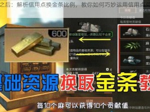 明日之后：解析信用点换金条比例，教你如何巧妙运用信用点兑换金条