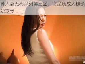 中文字幕人妻无码系列第三区：高品质成人视频，提供极致视觉享受