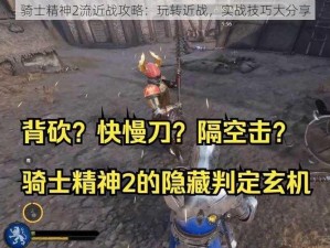 骑士精神2流近战攻略：玩转近战，实战技巧大分享