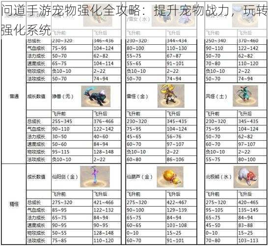 问道手游宠物强化全攻略：提升宠物战力，玩转强化系统