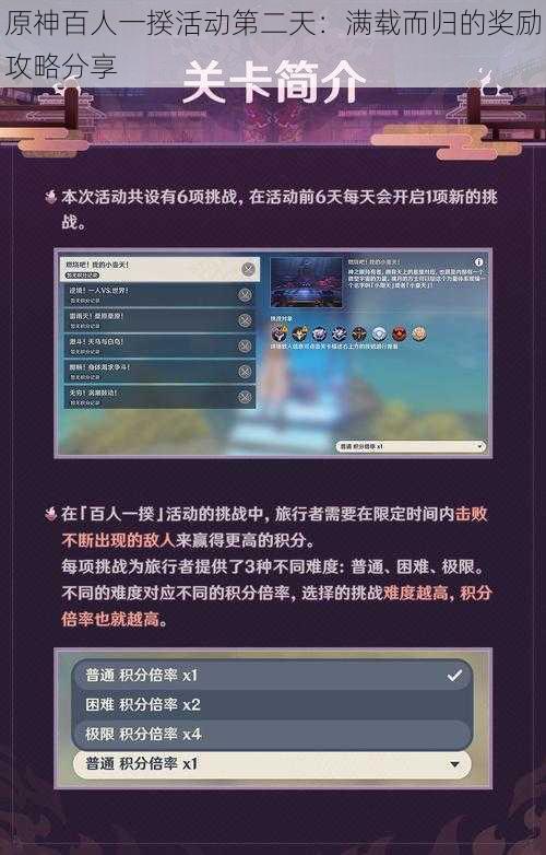 原神百人一揆活动第二天：满载而归的奖励攻略分享