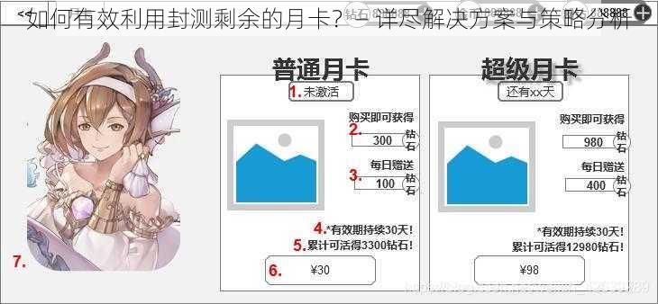 如何有效利用封测剩余的月卡？— 详尽解决方案与策略分析