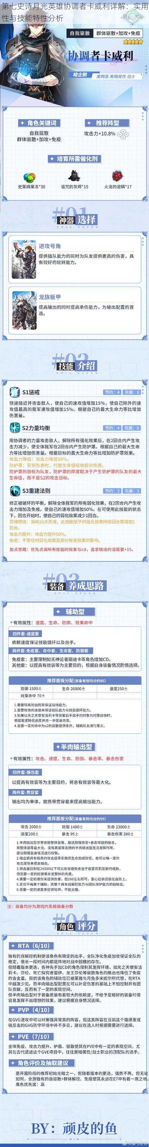 第七史诗月光英雄协调者卡威利详解：实用性与技能特性分析