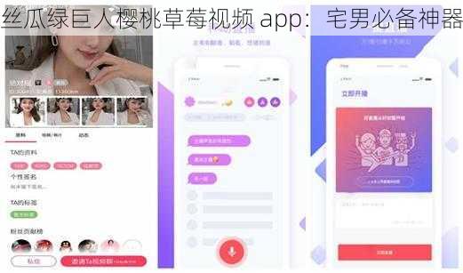 丝瓜绿巨人樱桃草莓视频 app：宅男必备神器