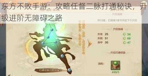 东方不败手游：攻略任督二脉打通秘诀，升级进阶无障碍之路