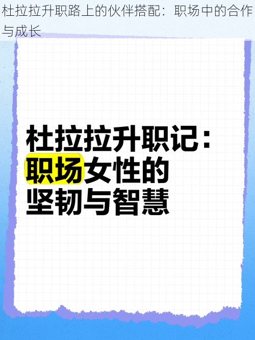 杜拉拉升职路上的伙伴搭配：职场中的合作与成长