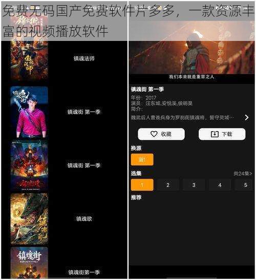 免费无码国产免费软件片多多，一款资源丰富的视频播放软件
