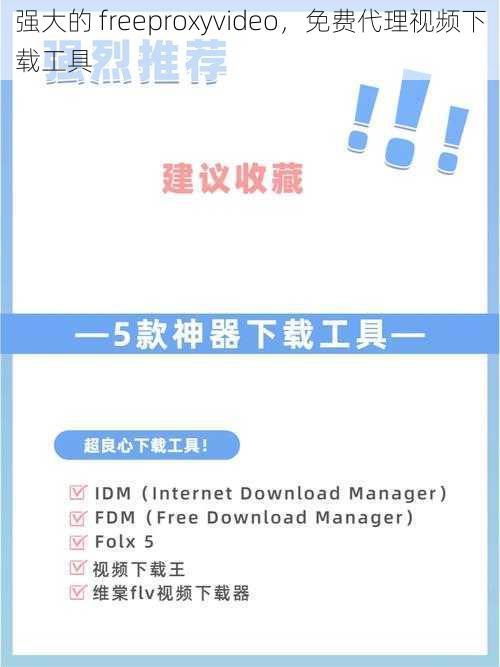 强大的 freeproxyvideo，免费代理视频下载工具