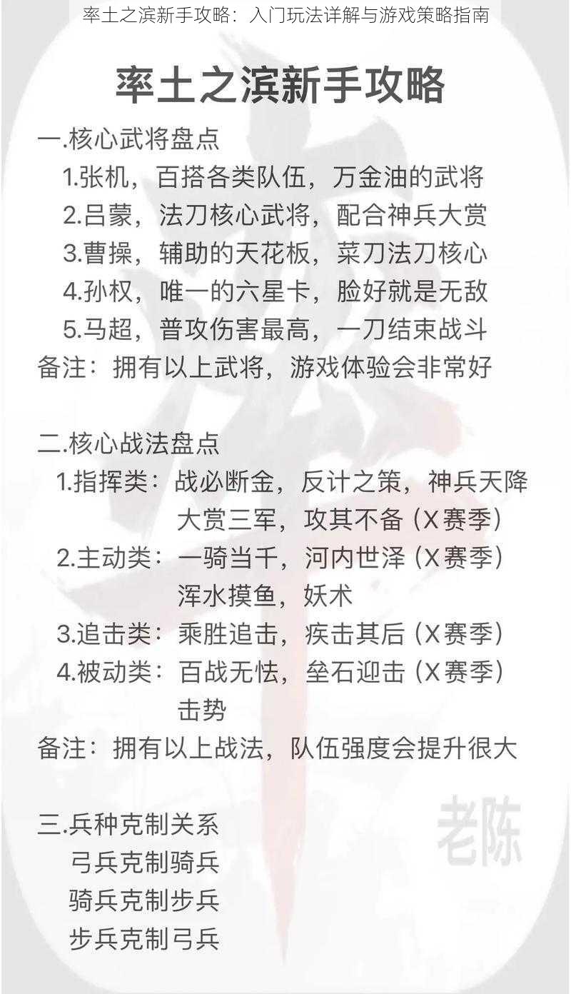 率土之滨新手攻略：入门玩法详解与游戏策略指南