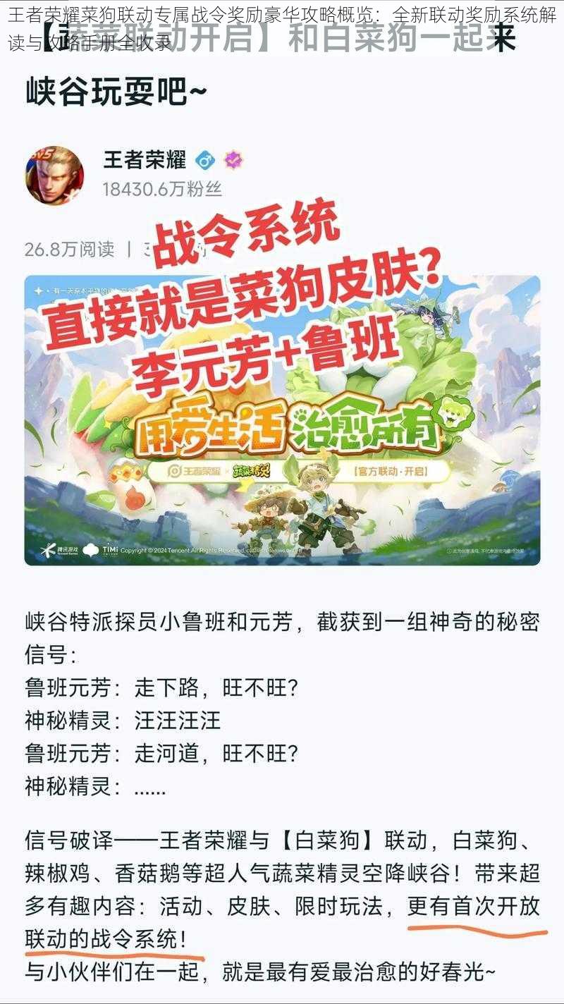 王者荣耀菜狗联动专属战令奖励豪华攻略概览：全新联动奖励系统解读与攻略手册全收录