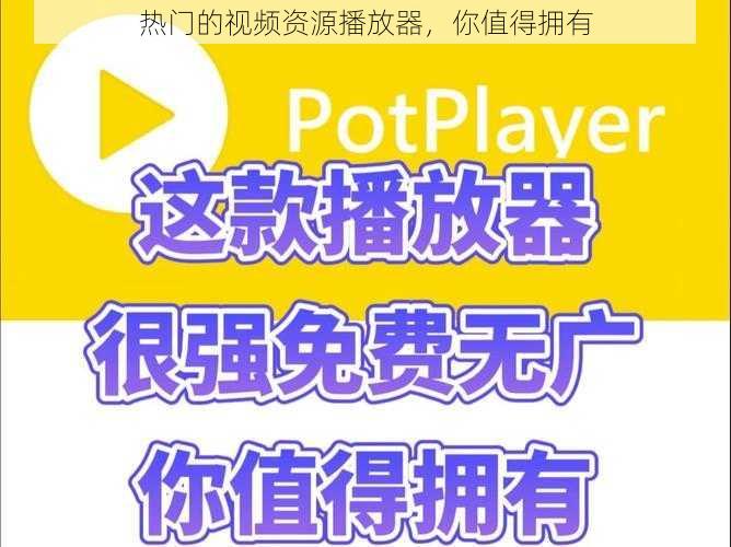 热门的视频资源播放器，你值得拥有