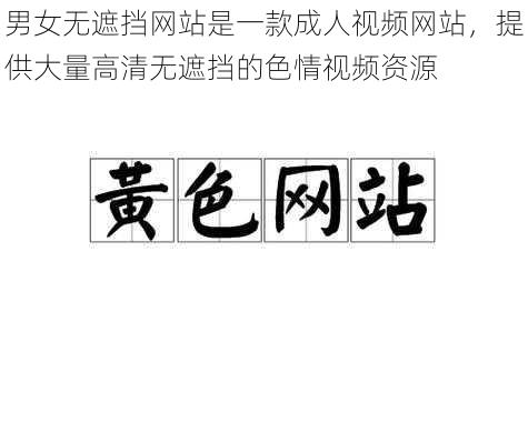 男女无遮挡网站是一款成人视频网站，提供大量高清无遮挡的色情视频资源