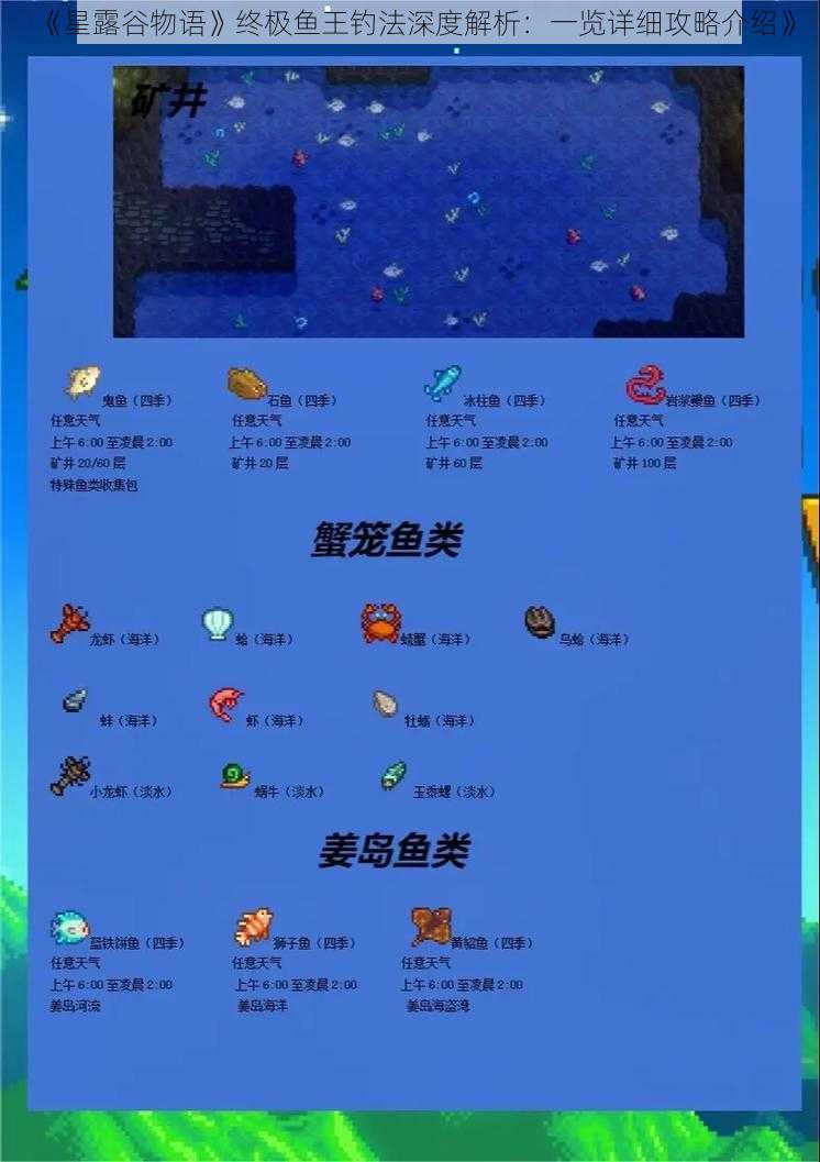 《星露谷物语》终极鱼王钓法深度解析：一览详细攻略介绍》