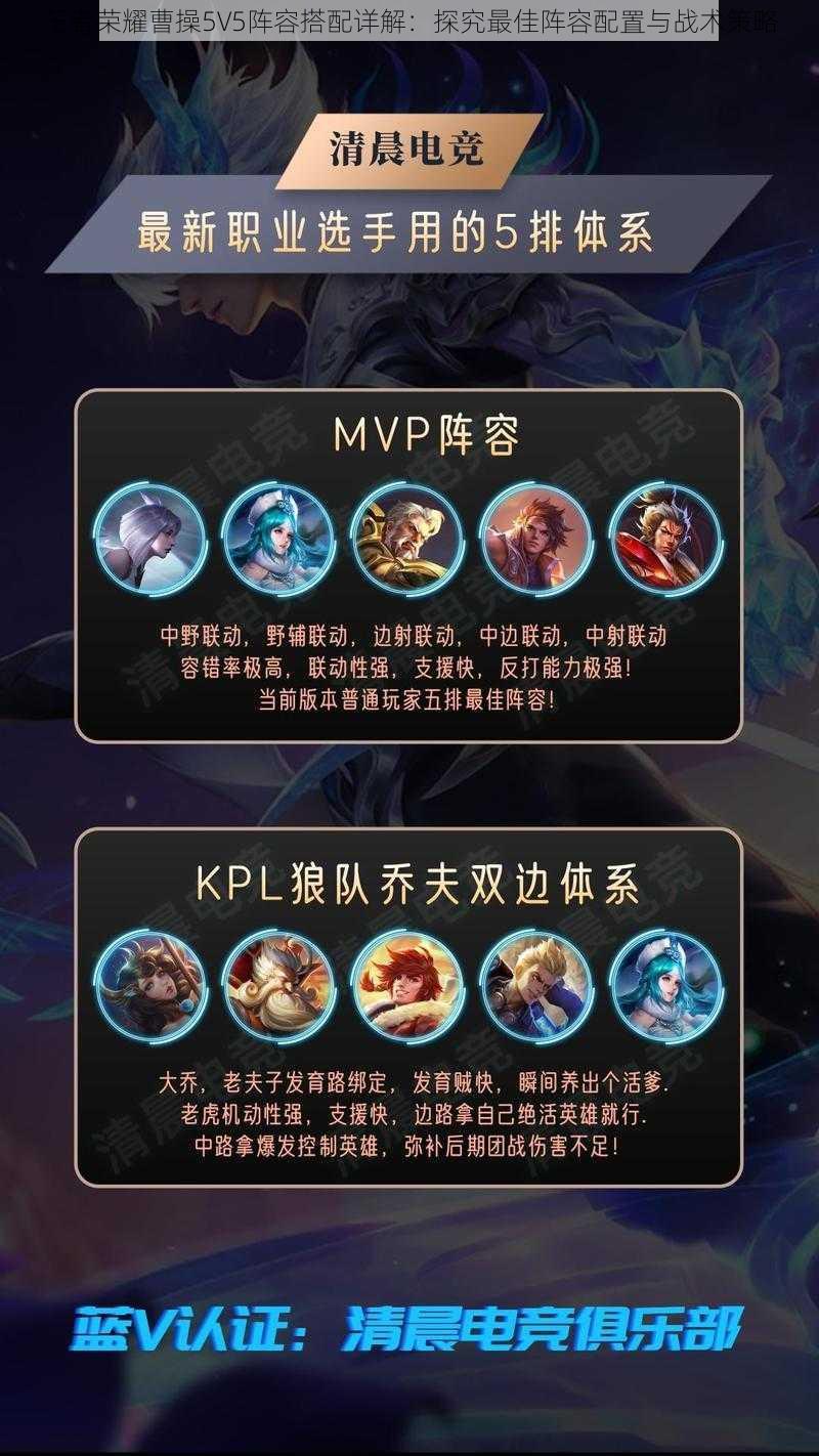 王者荣耀曹操5V5阵容搭配详解：探究最佳阵容配置与战术策略