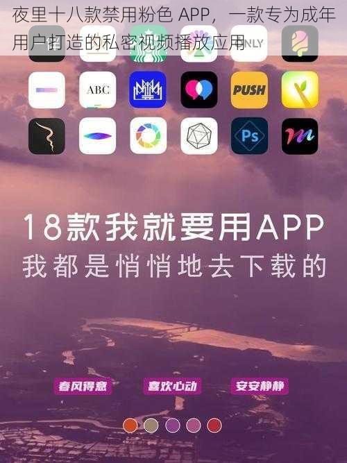 夜里十八款禁用粉色 APP，一款专为成年用户打造的私密视频播放应用