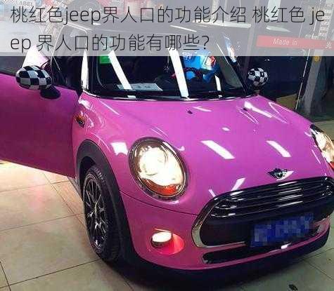 桃红色jeep界人口的功能介绍 桃红色 jeep 界人口的功能有哪些？