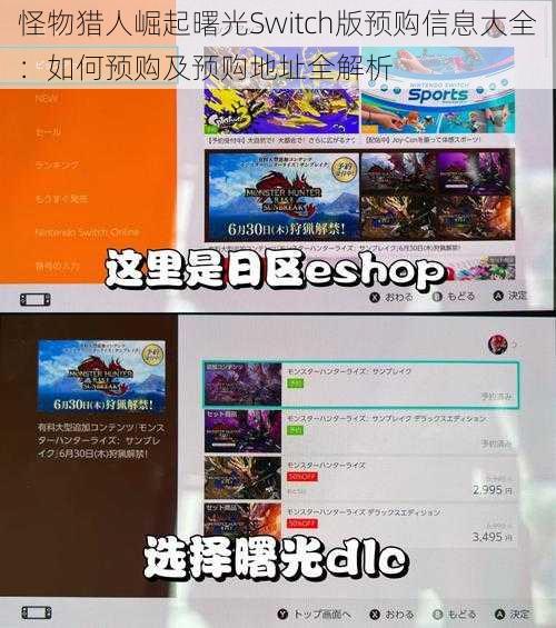 怪物猎人崛起曙光Switch版预购信息大全：如何预购及预购地址全解析