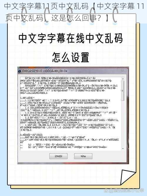 中文字字幕11页中文乱码【中文字字幕 11 页中文乱码，这是怎么回事？】