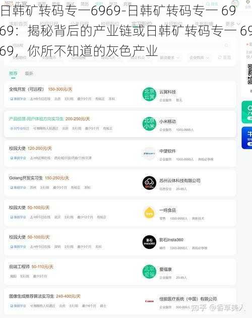 日韩矿转码专一6969-日韩矿转码专一 6969：揭秘背后的产业链或日韩矿转码专一 6969，你所不知道的灰色产业