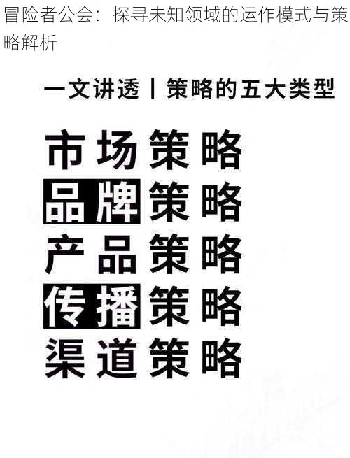 冒险者公会：探寻未知领域的运作模式与策略解析