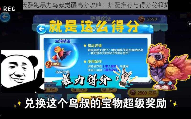 天天酷跑暴力鸟叔觉醒高分攻略：搭配推荐与得分秘籍揭秘