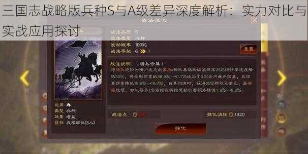 三国志战略版兵种S与A级差异深度解析：实力对比与实战应用探讨