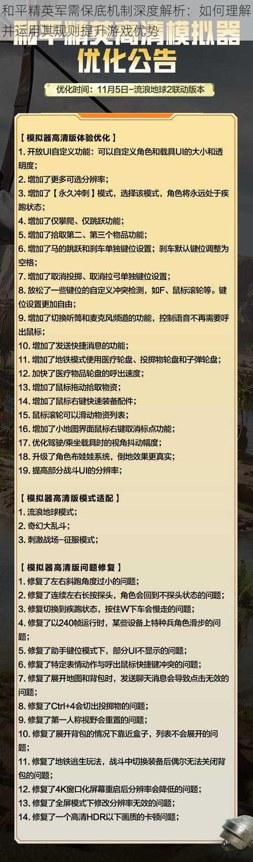 和平精英军需保底机制深度解析：如何理解并运用其规则提升游戏优势